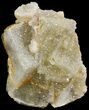 Quartz Encrusted Yellow Cubic Fluorite Cluster - Morocco #44859-1